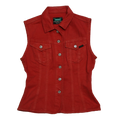 Haut Benetton en jeans - Sans manche - M - Rouge délavé
