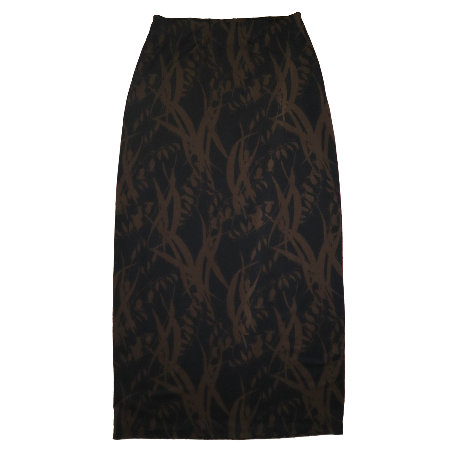 Jupe crayon élastique à motifs - S - Noir et brun