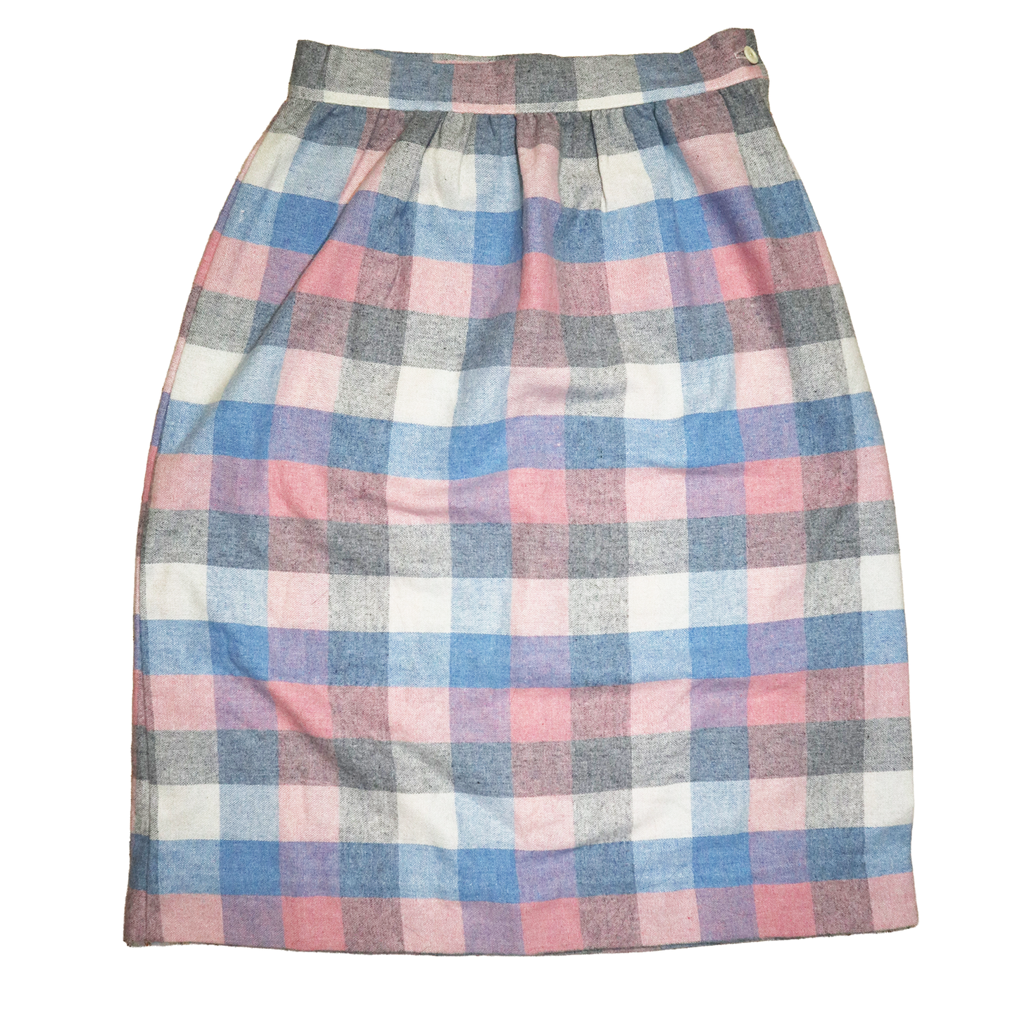 Jupe longue à carreaux - M - Rose et bleu