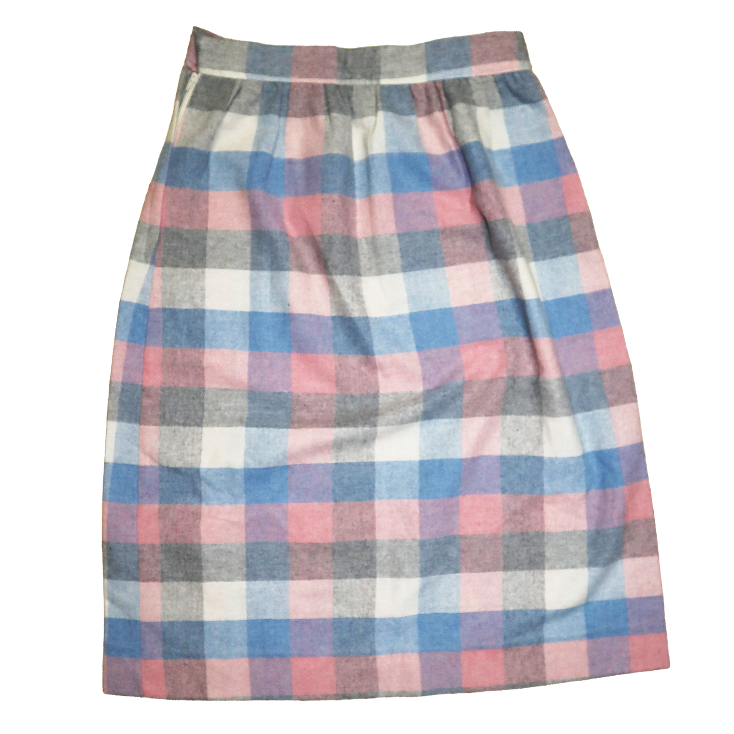 Jupe longue à carreaux - M - Rose et bleu