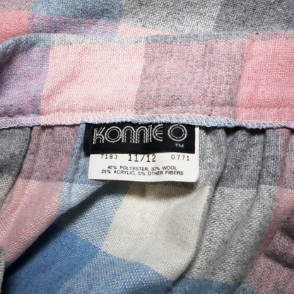 Jupe longue à carreaux - M - Rose et bleu