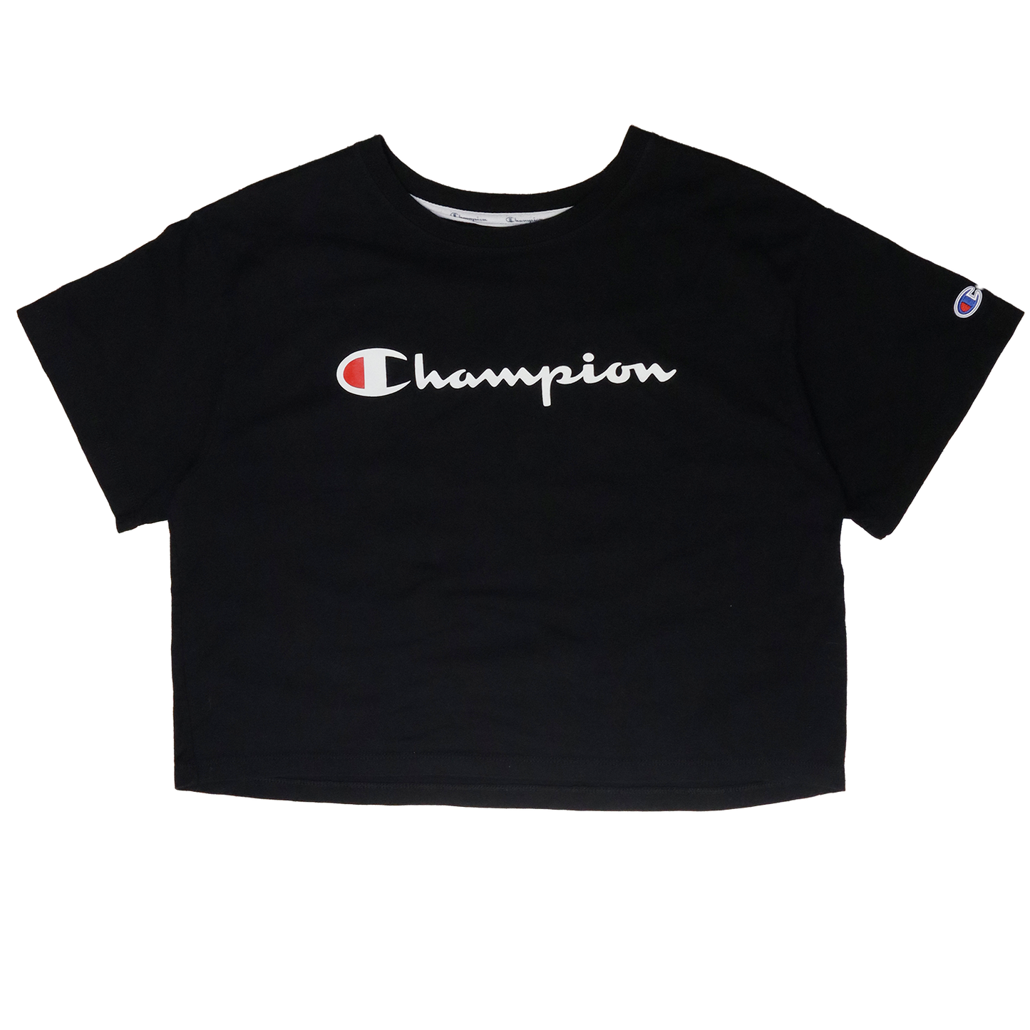 T-shirt Croptop Champion - L - Noir