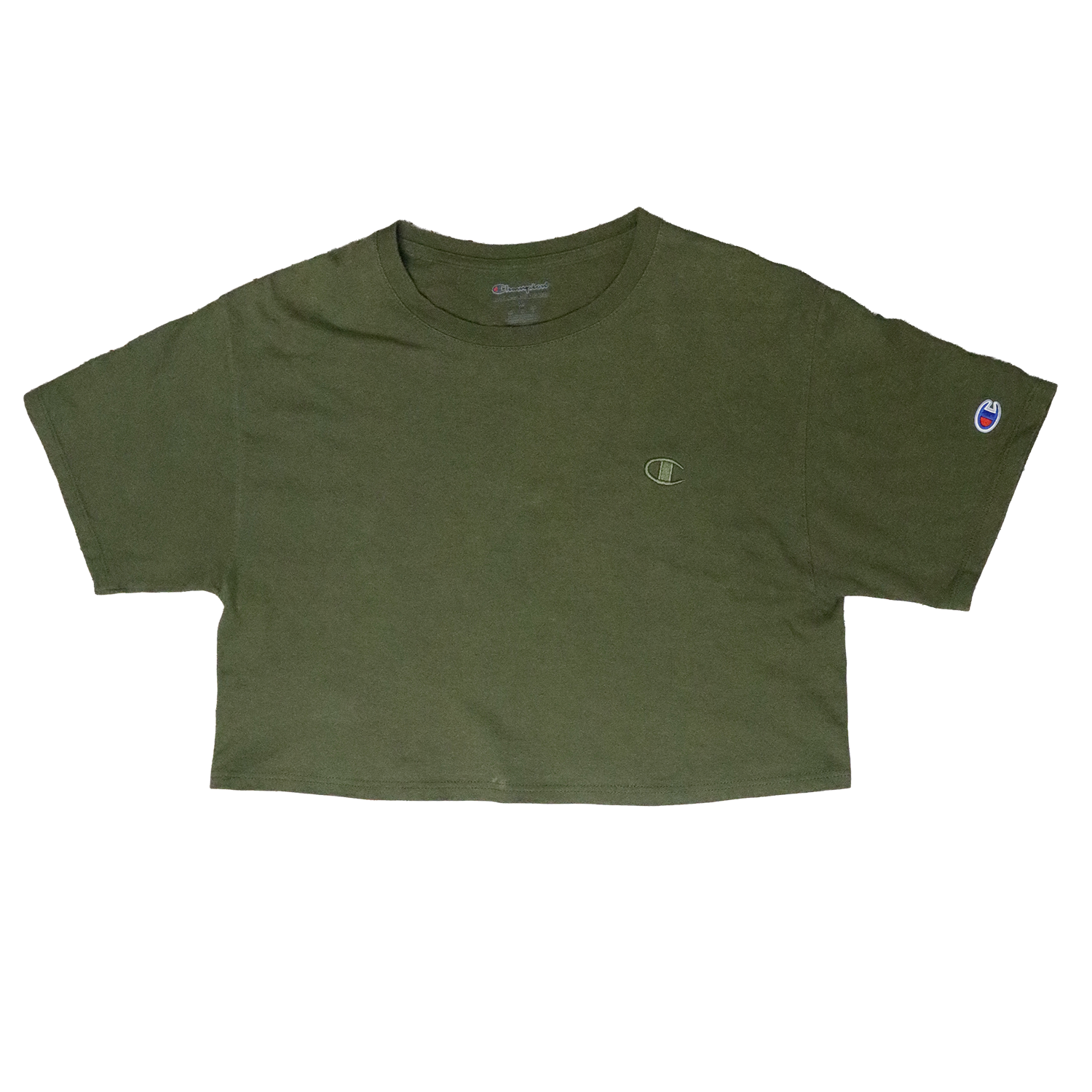 T-shirt Croptop Upcycle - M - Vert