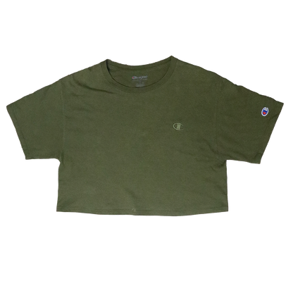 T-shirt Croptop Upcycle - M - Vert