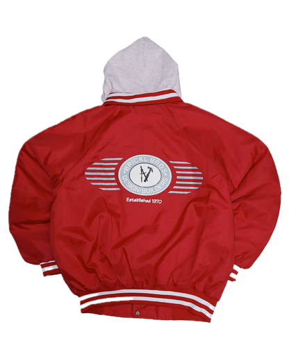 Veste Oversize à capuche - M - Rouge et gris