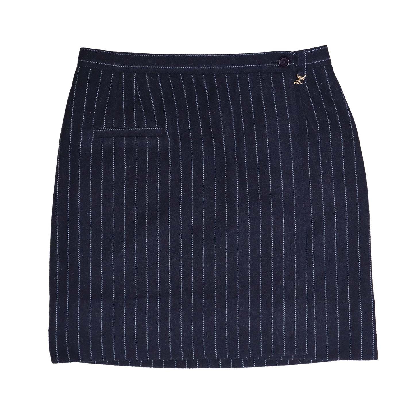 Jupe courte lignée - Jupe portefeuille avec détail doré - S