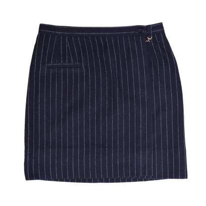 Jupe courte lignée - Jupe portefeuille avec détail doré - S