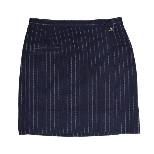 Jupe courte lignée - Jupe portefeuille avec détail doré - S