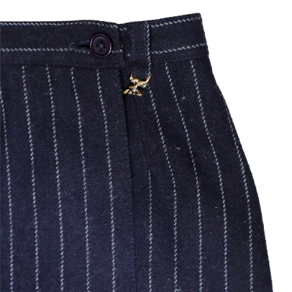 Jupe courte lignée - Jupe portefeuille avec détail doré - S