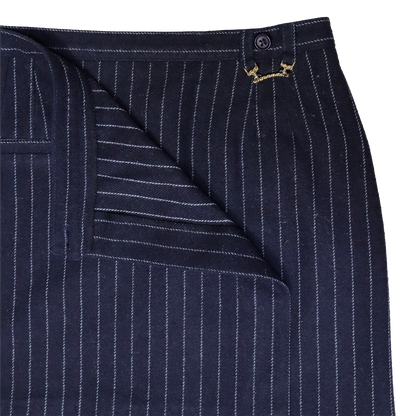 Jupe courte lignée - Jupe portefeuille avec détail doré - S