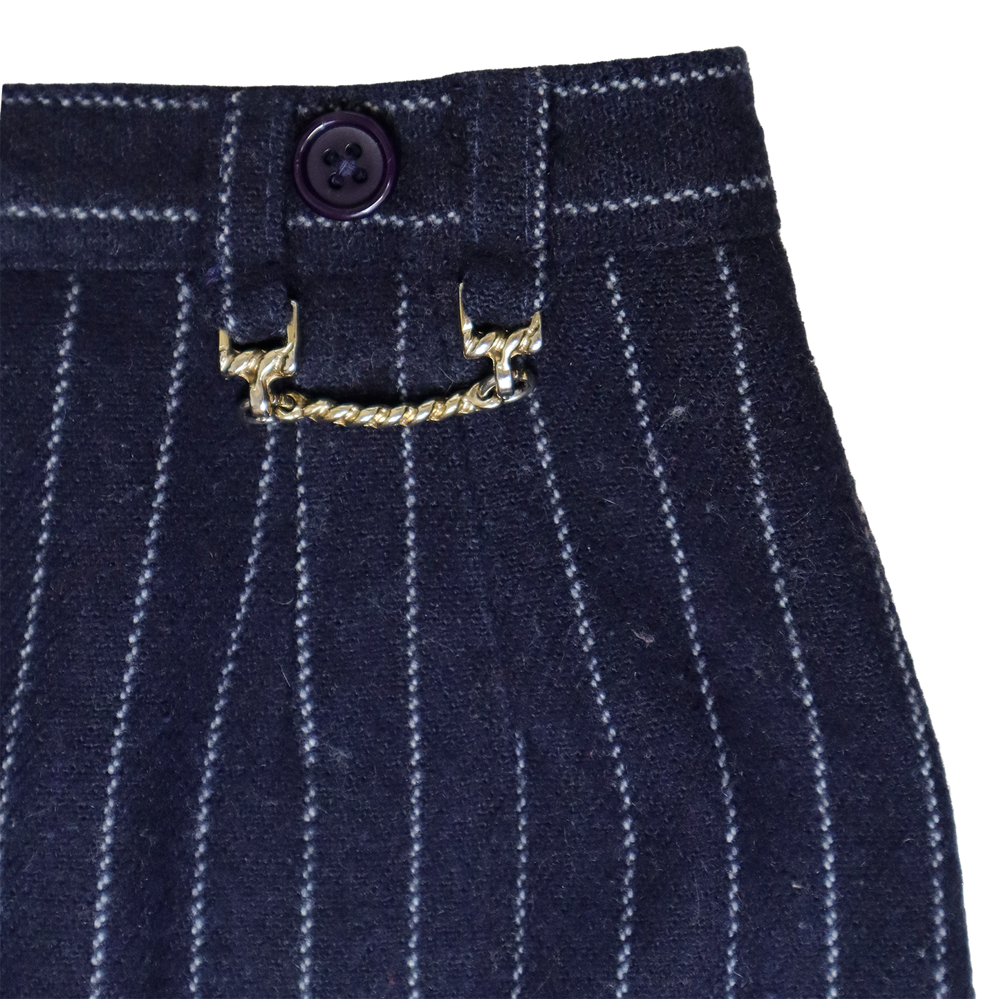 Jupe courte lignée - Jupe portefeuille avec détail doré - S