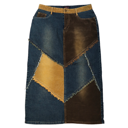 Jupe Vintage Patchwork - Jupe Midi en denim