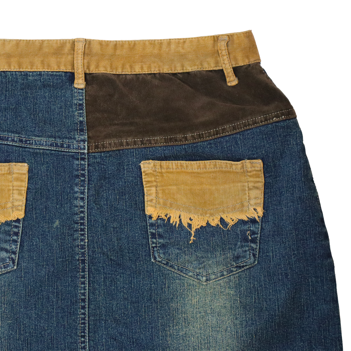 Jupe Vintage Patchwork - Jupe Midi en denim