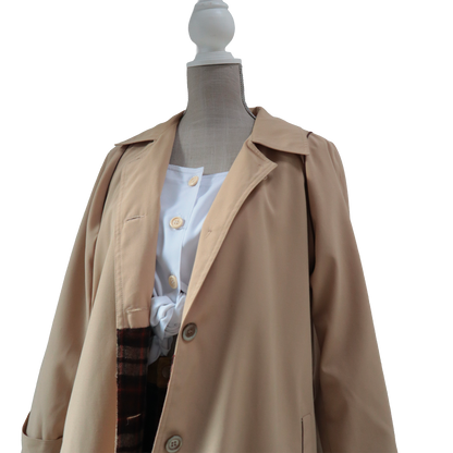 Trench-coat 70'/80' - Manteau avec doublure à carreaux