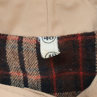 Trench-coat 70'/80' - Manteau avec doublure à carreaux