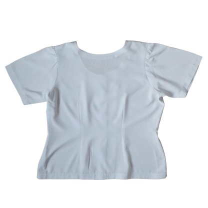 Chemisier blanc ajusté - Chemisier inspiration Vintage