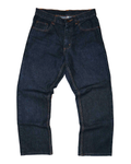 Jean en Denim Indigo - M - Jean Brut à Coupe Droite et Surpiqûres Contrastantes