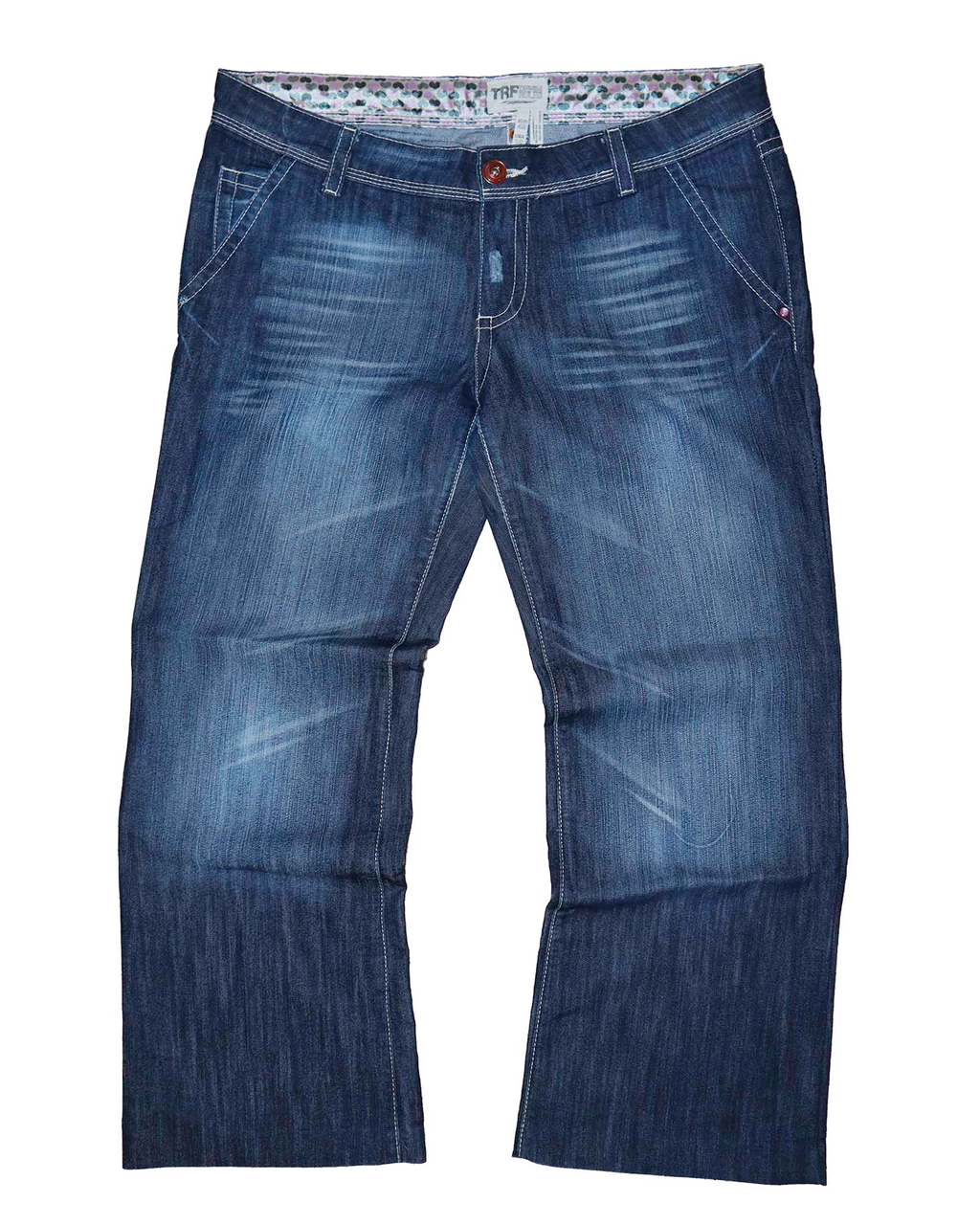 Jean Baggy Bleu Denim "Used Look" - T42 - Coupe Wide Leg Années 2000