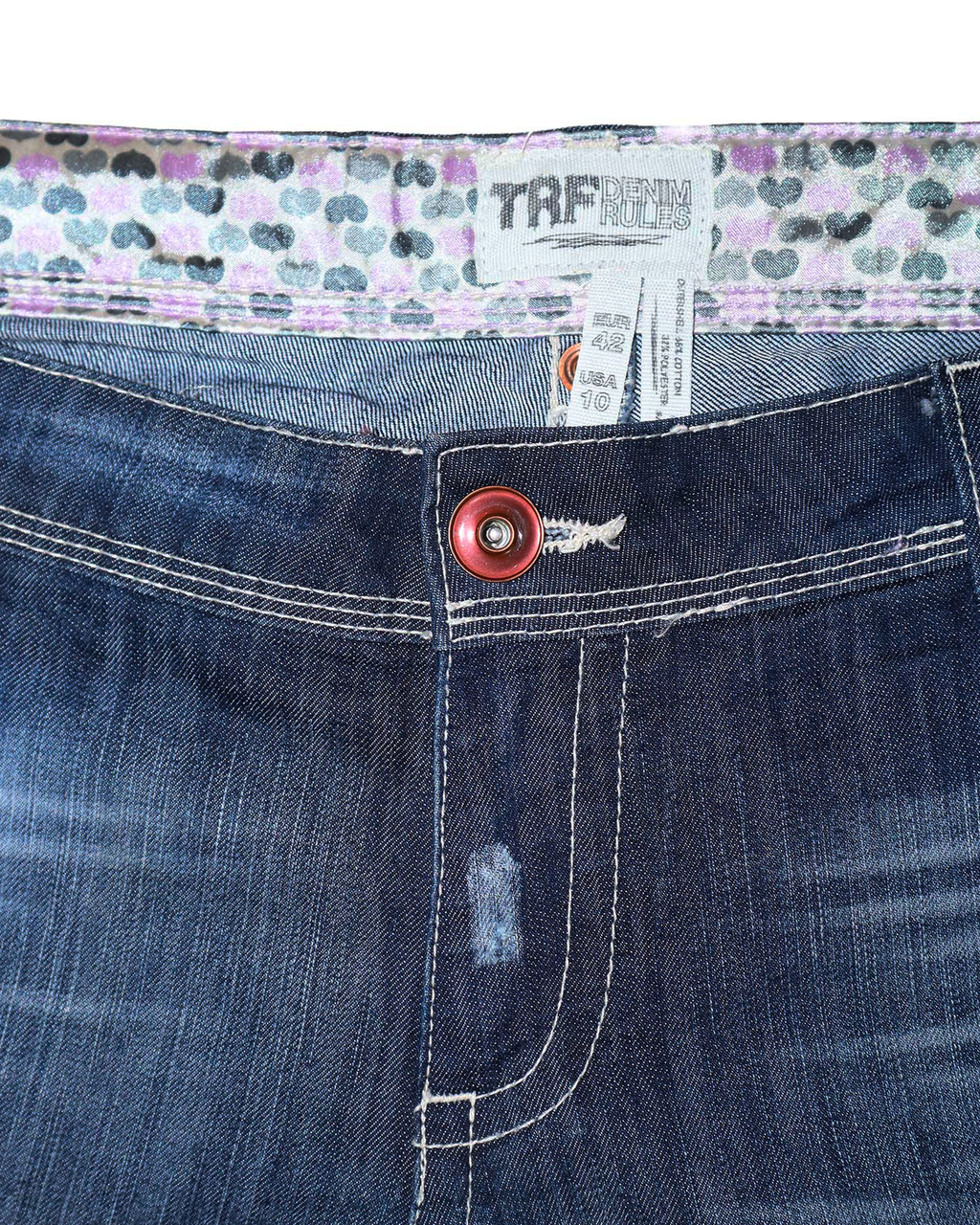 Jean Baggy Bleu Denim "Used Look" - T42 - Coupe Wide Leg Années 2000