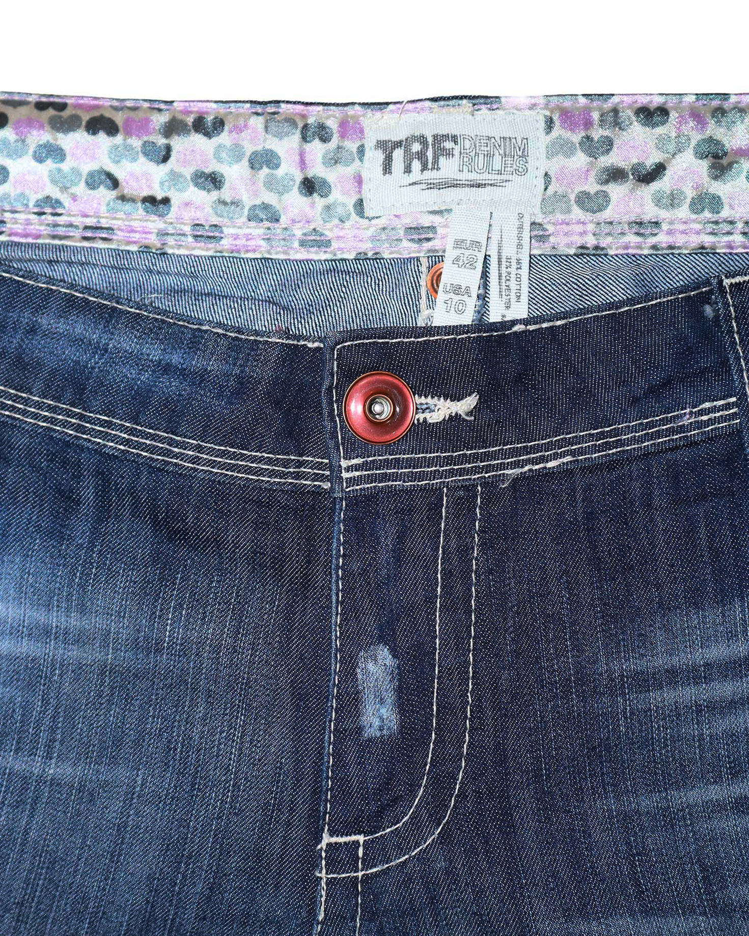 Jean Baggy Bleu Denim "Used Look" - T42 - Coupe Wide Leg Années 2000