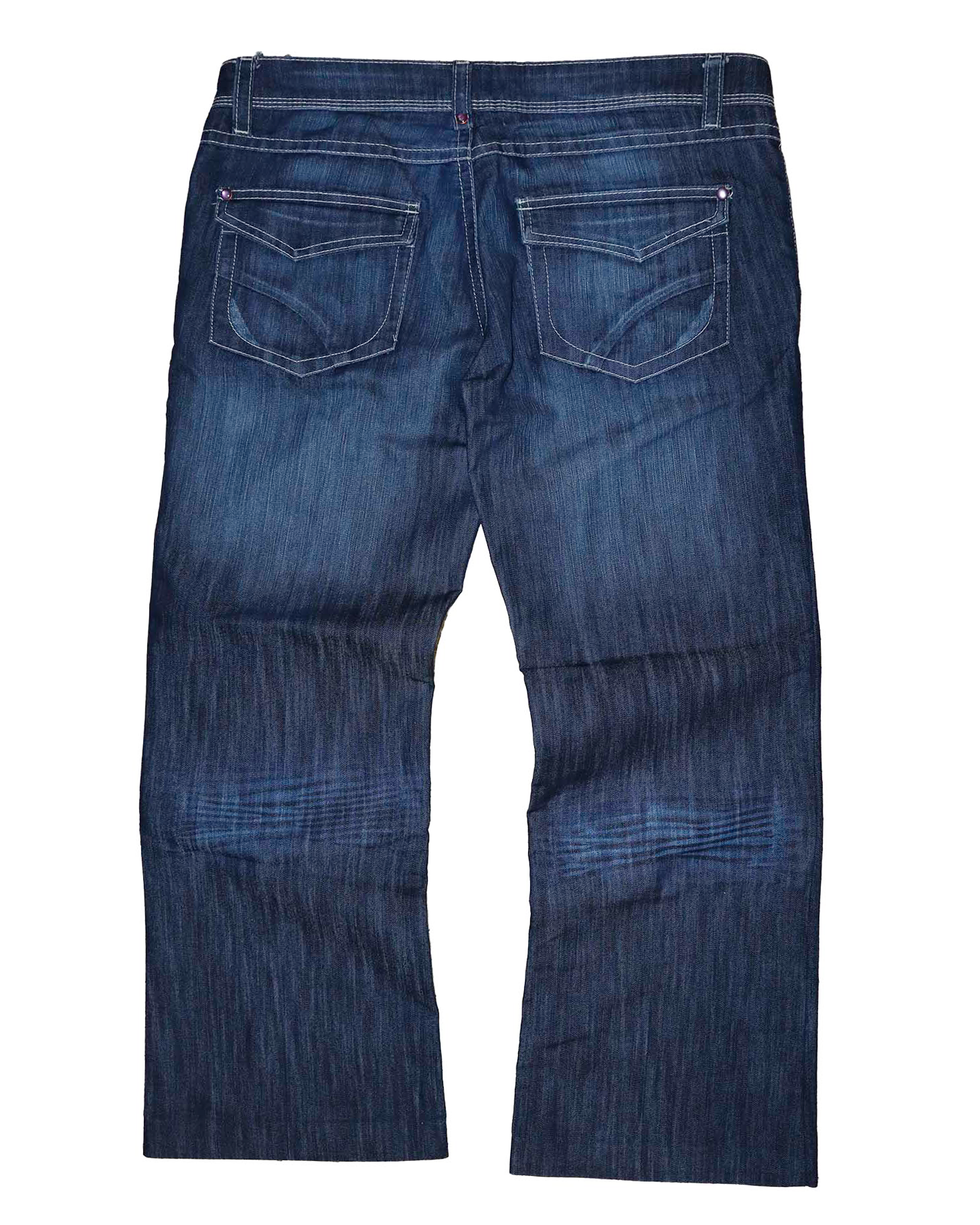 Jean Baggy Bleu Denim "Used Look" - T42 - Coupe Wide Leg Années 2000