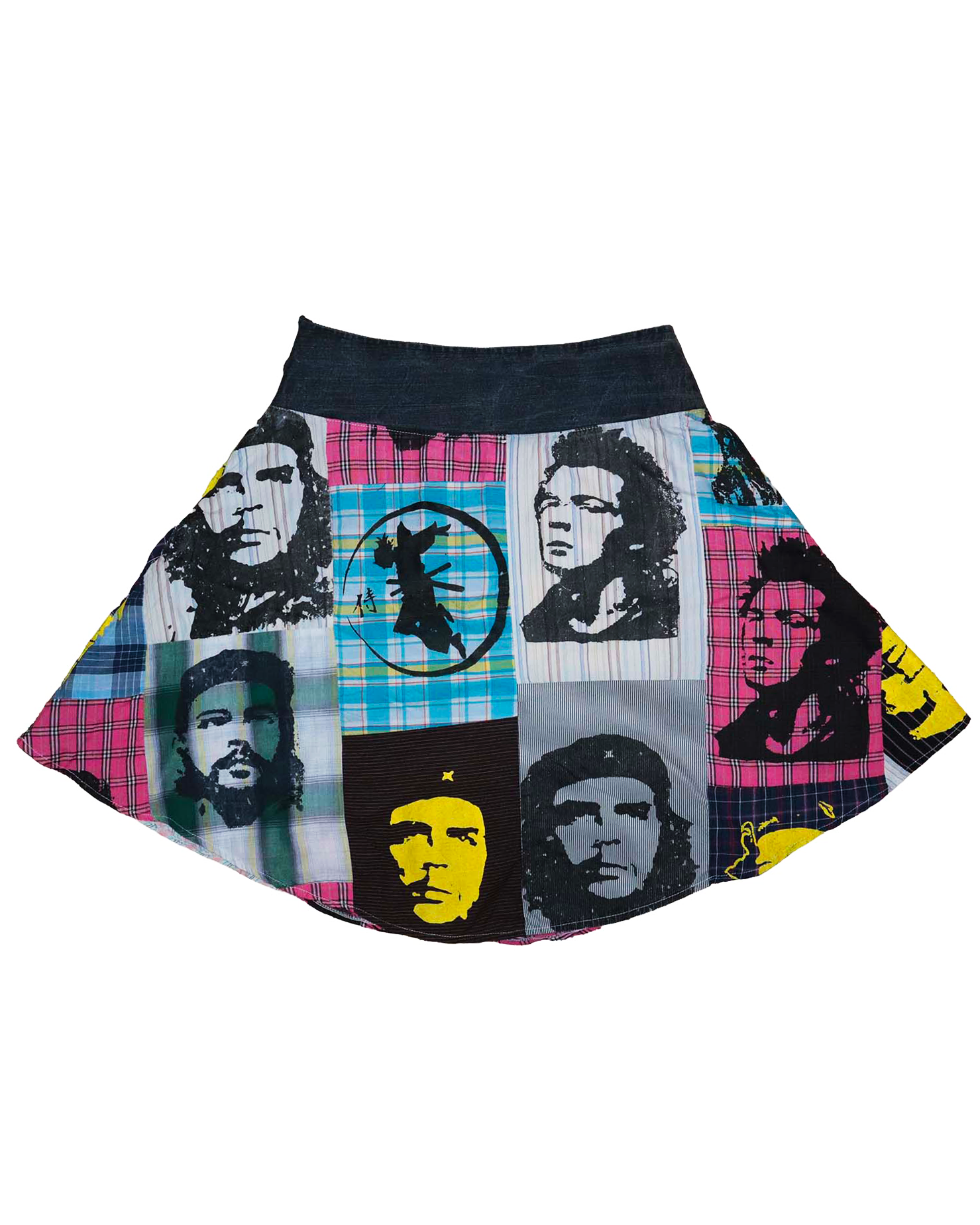 Jupe Vintage Style Pop Art – M - Patchwork Icônes Marilyn Monroe, Bob Marley & Che Guevara