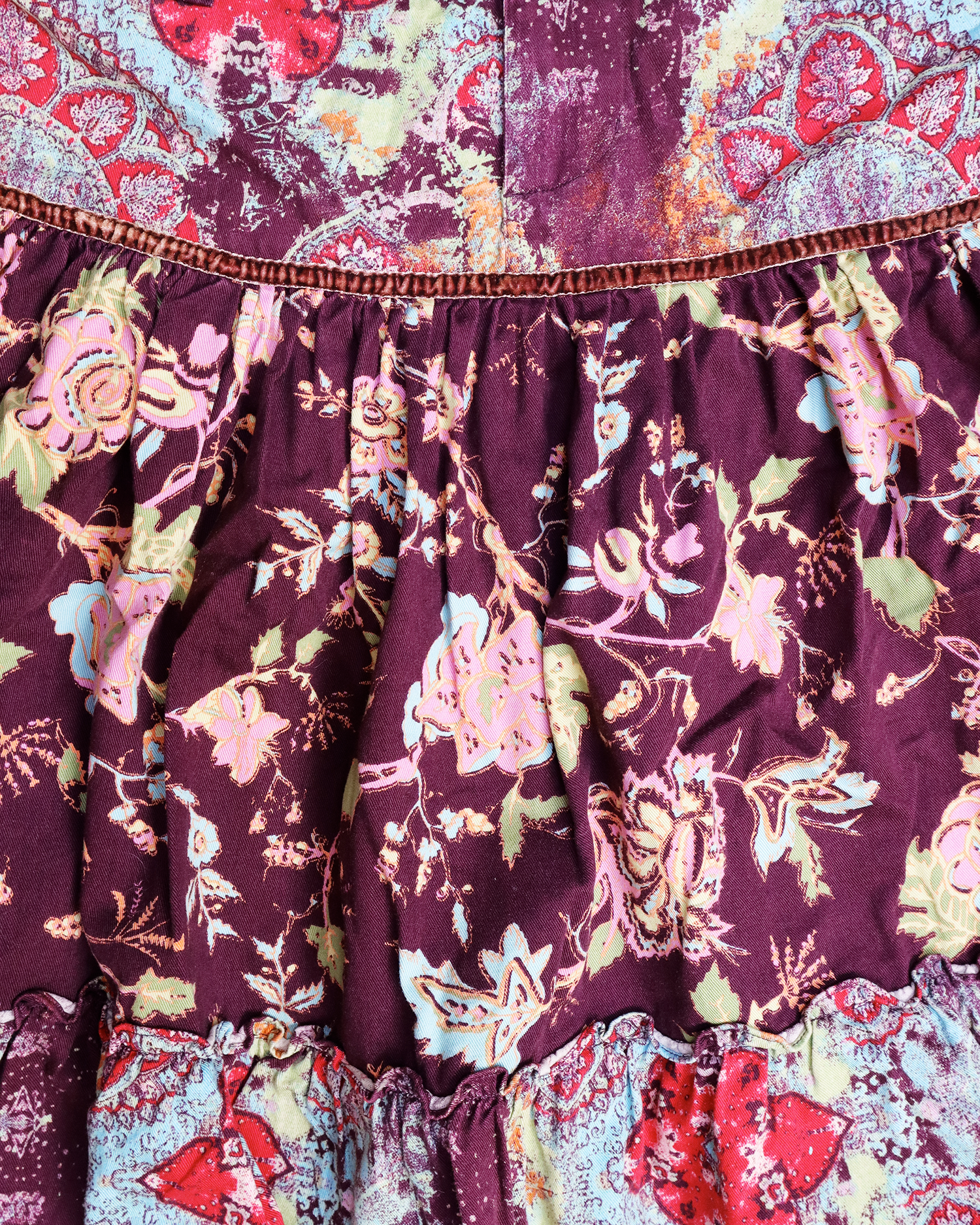 Jupe Courte Bohème à Volants – T38 - Imprimé Floral