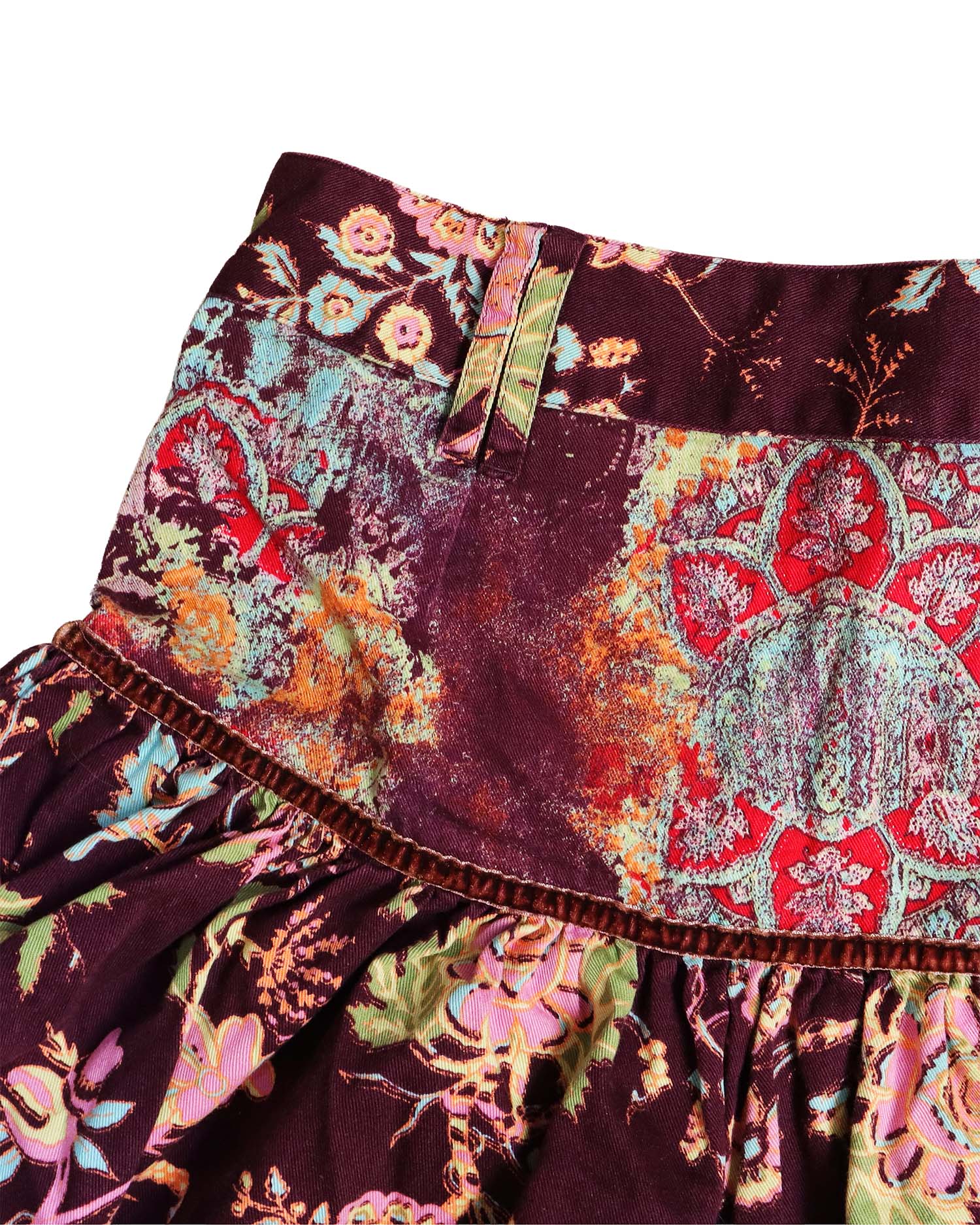 Jupe Courte Bohème à Volants – T38 - Imprimé Floral