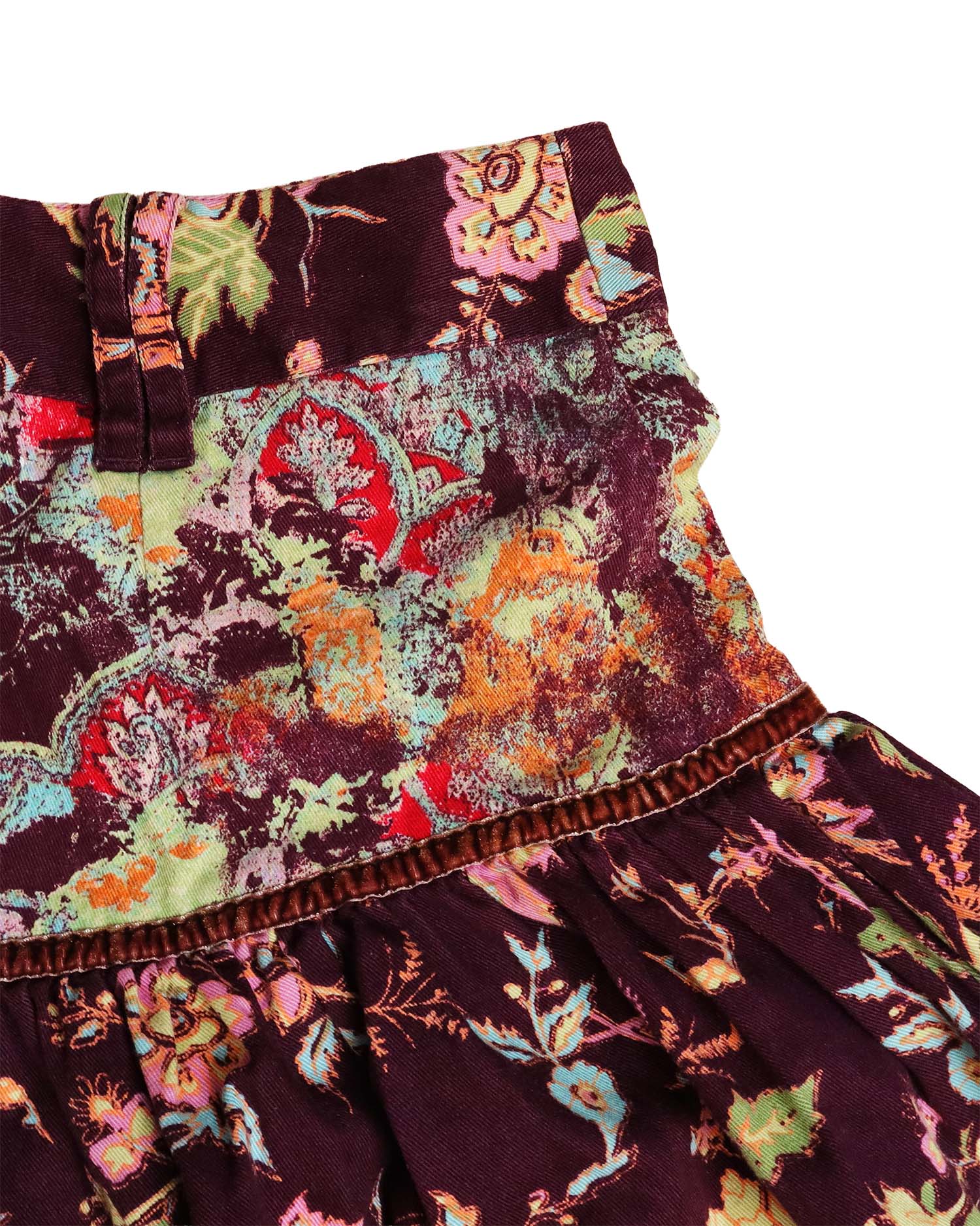 Jupe Courte Bohème à Volants – T38 - Imprimé Floral