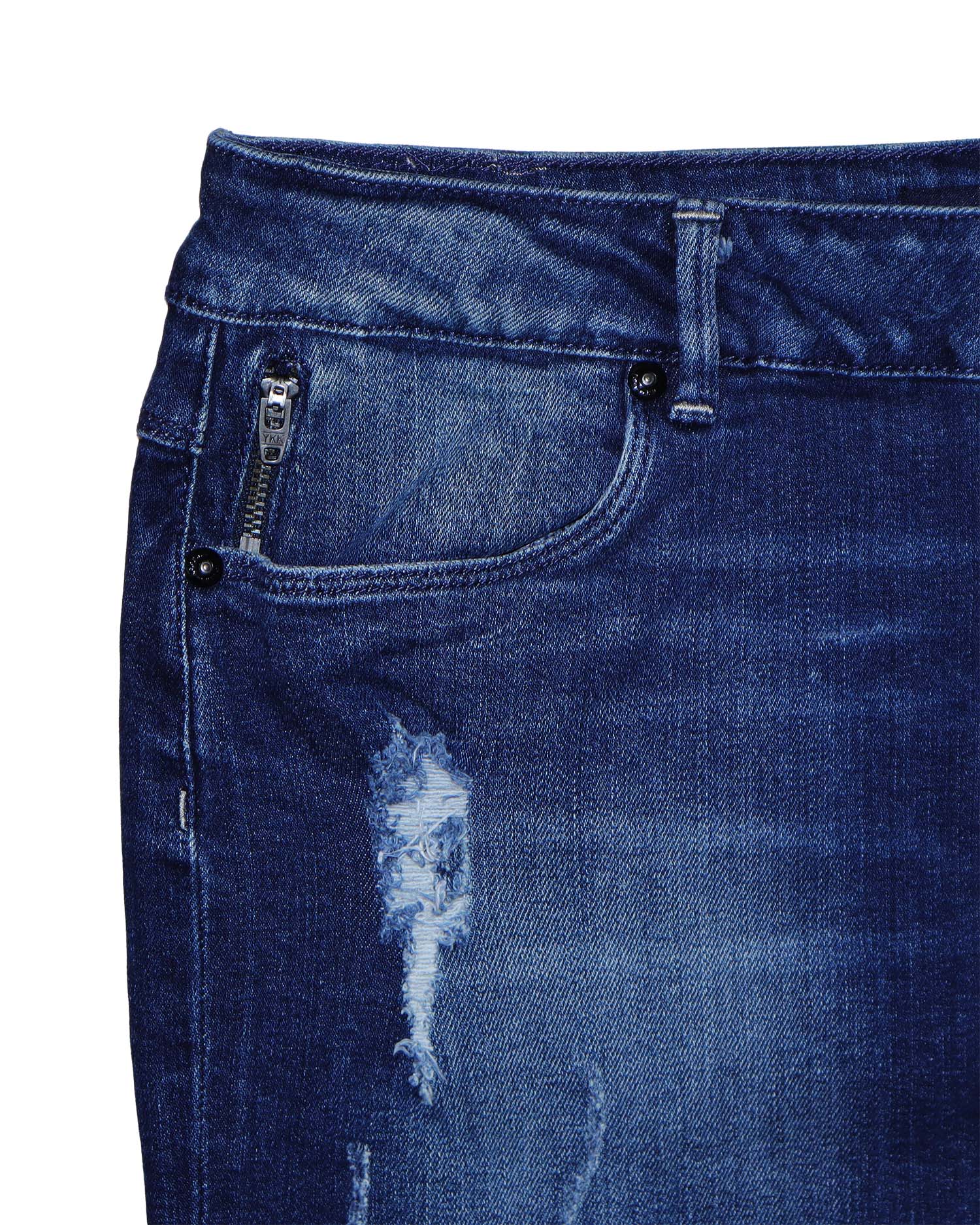 Mini-jupe en jean Kaporal - L - Délavage Medium & Détails Destroy – Style Y2K