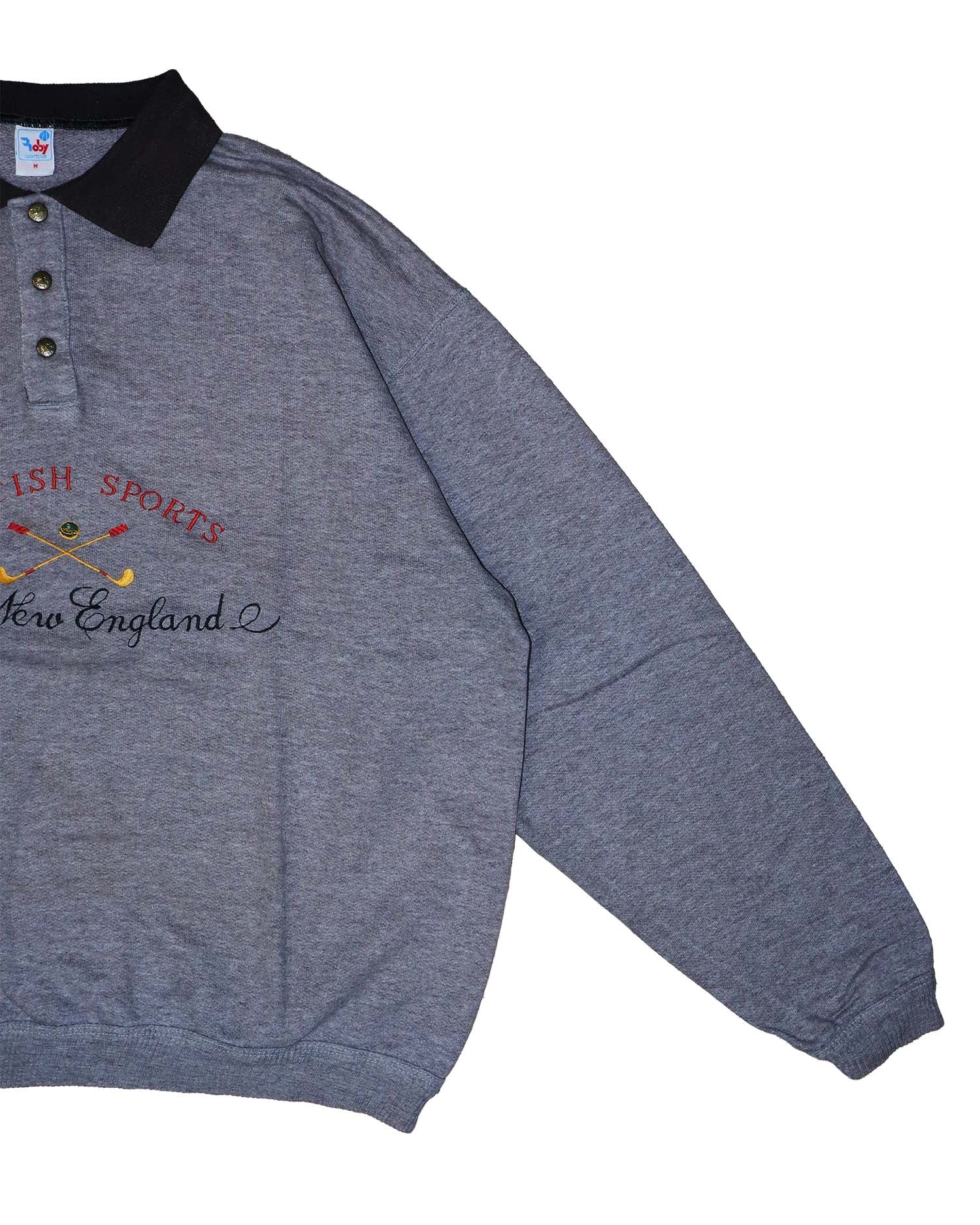 Sweat Polo Vintage Rody – Style "Old Money" British Sports – Gris Chiné