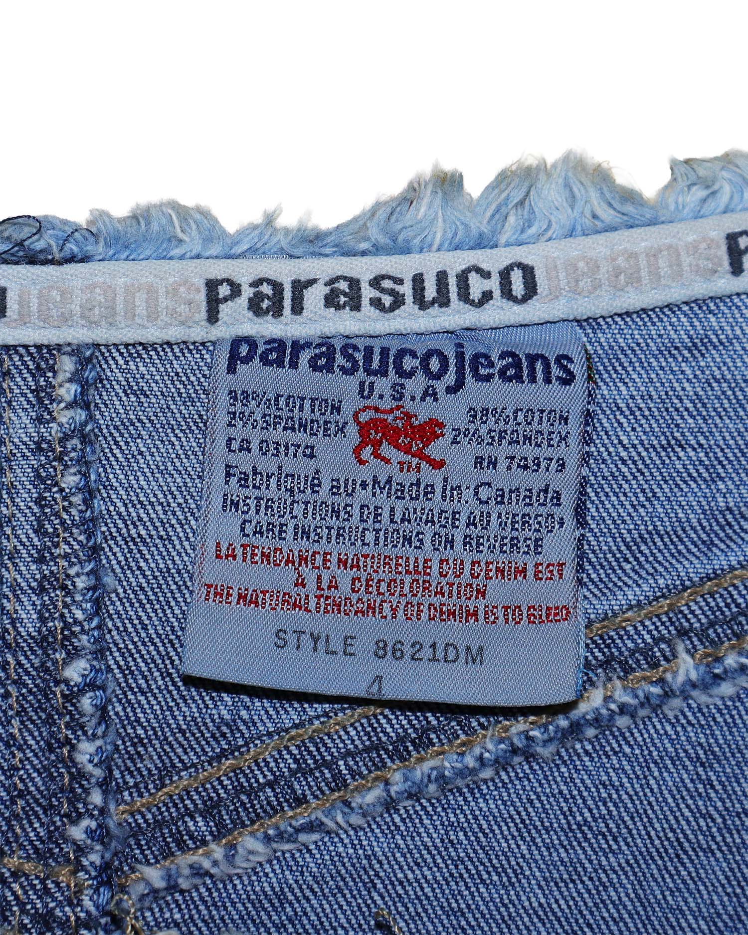 Jupe Midi en Jean Vintage - S – Finitions Effilochées & Délavage Medium – Style Y2K