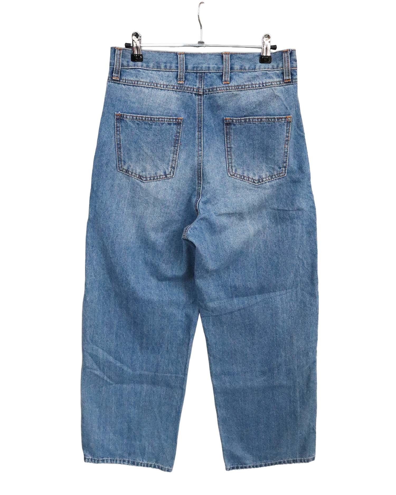 Jean Wide-Leg "Deep Blue" à Coupe Structurée