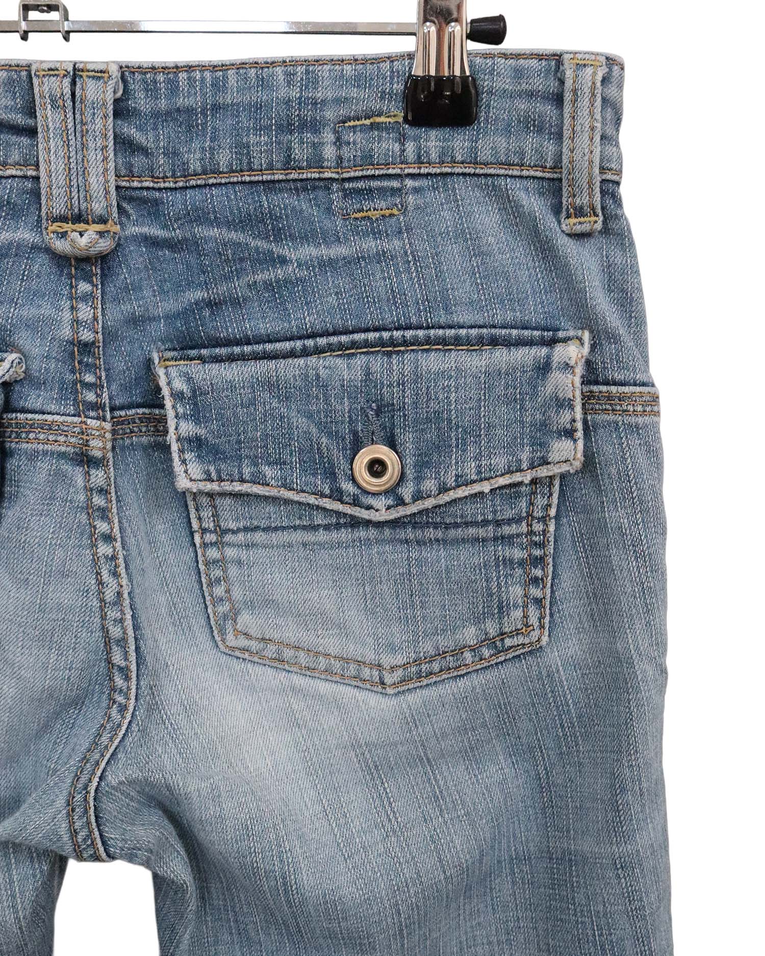 Jean Bootcut Taille Basse Queen's Low – Bleu Délavé – Vintage Y2K - T36