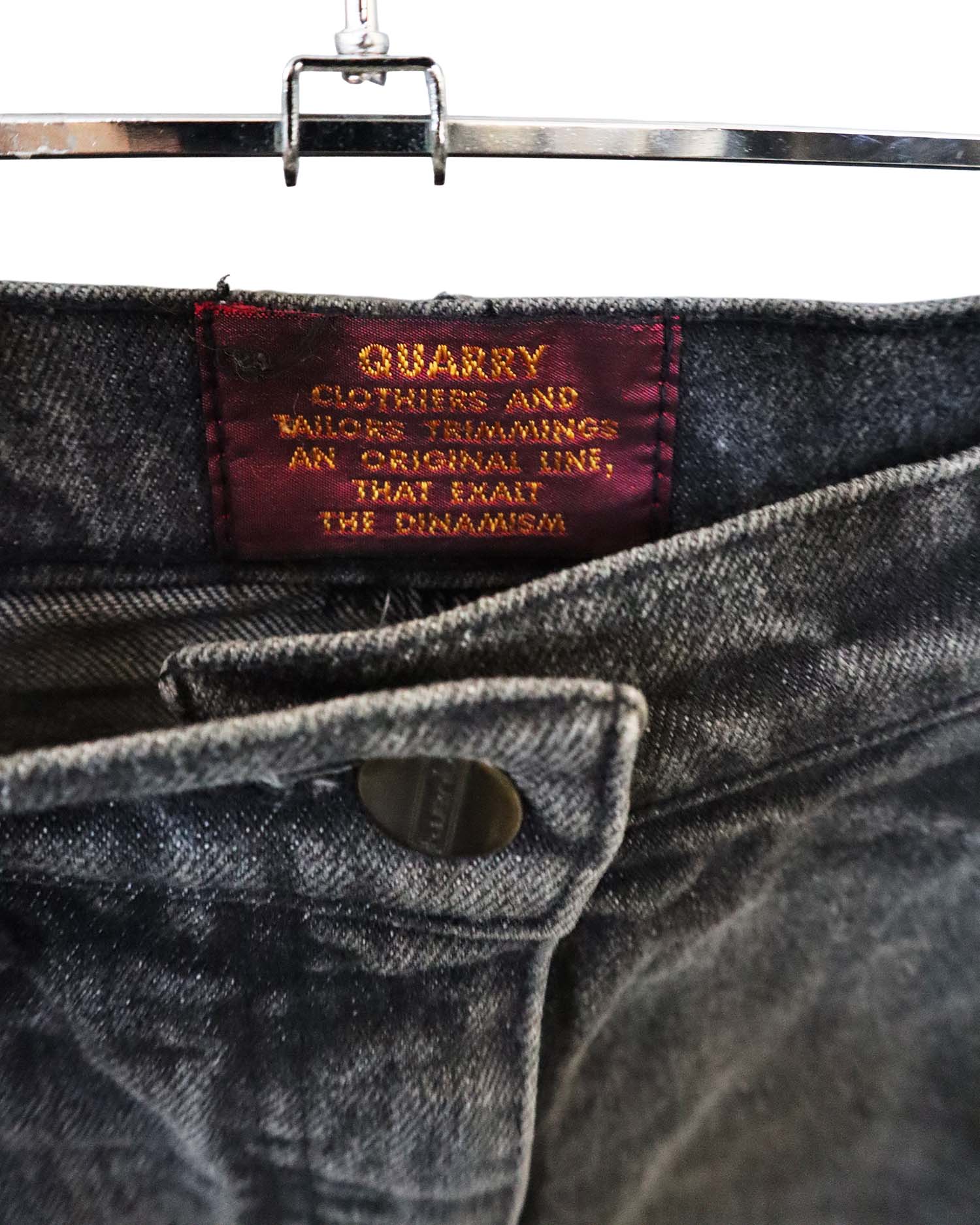 Jupe en jean vintage Quarry – Fabriquée en Italie – Taille 36