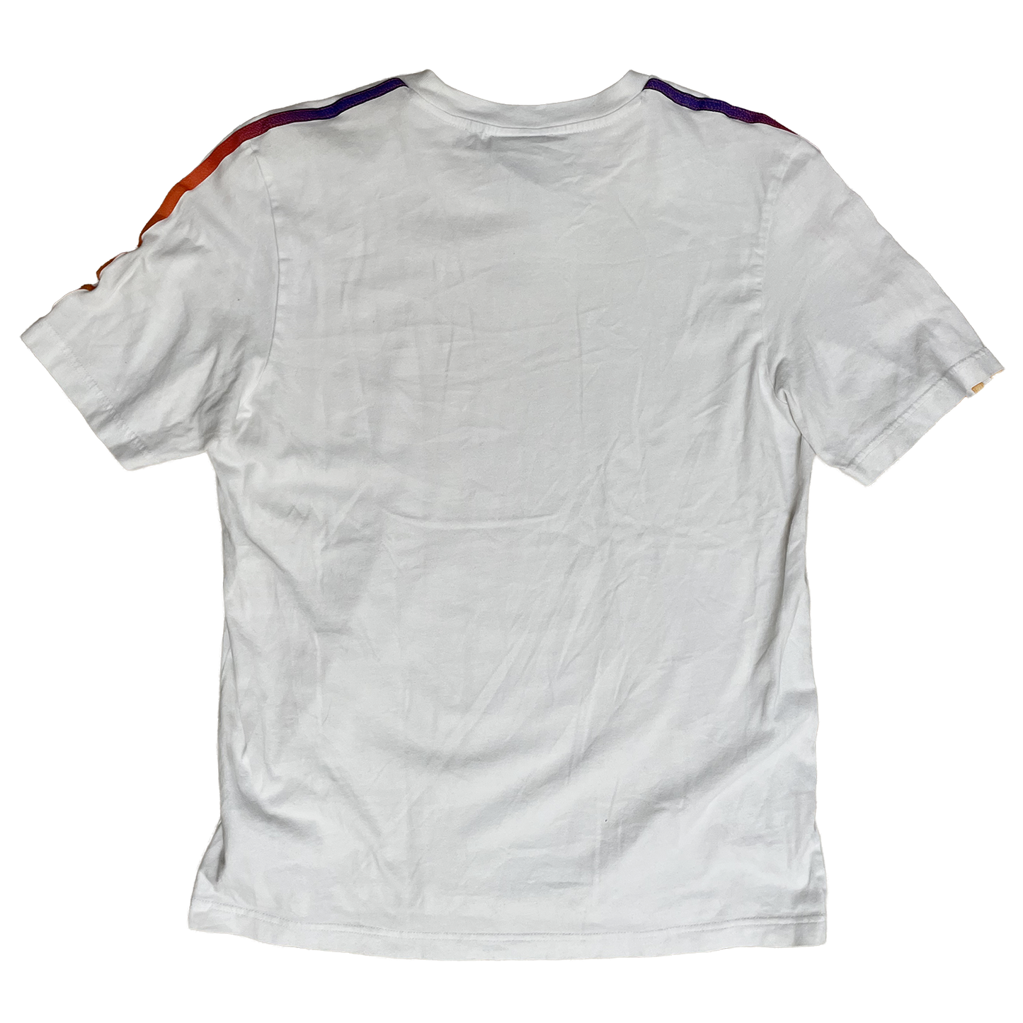 T-shirt Adidas à bandes multicolores - S - Blanc