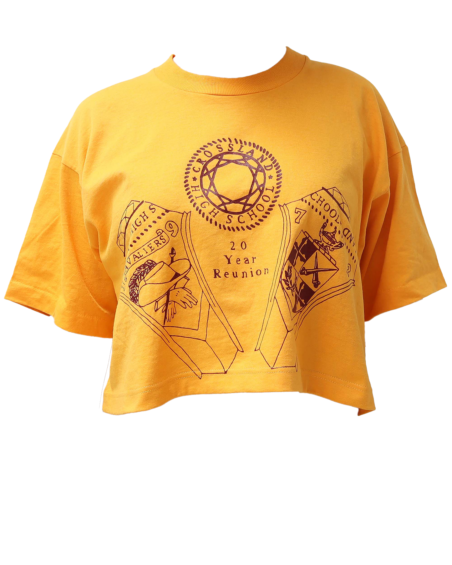 Croptop Upcyclé - XL - Jaune