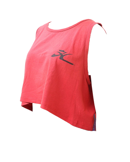 Croptop Upcyclé sans manche - XL- Rouge