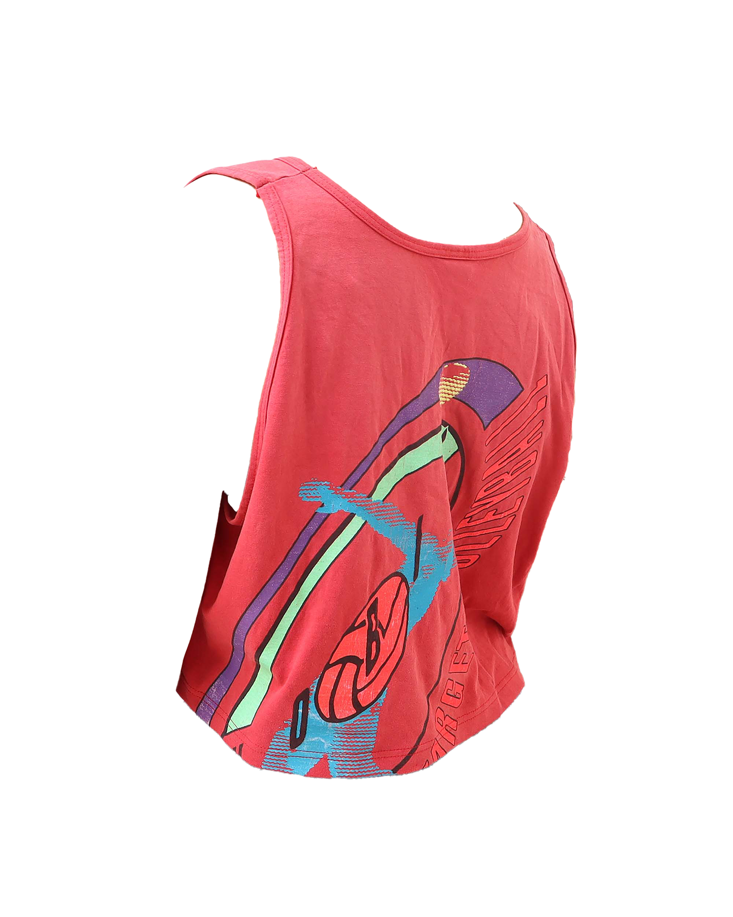 Croptop Upcyclé sans manche - XL- Rouge