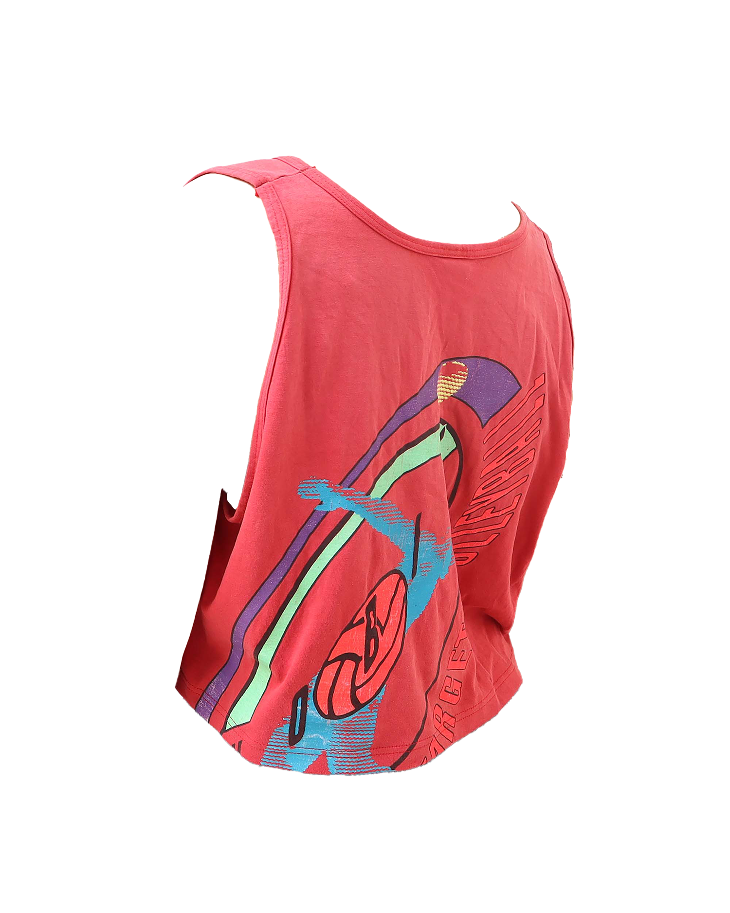 Croptop Upcyclé sans manche - XL- Rouge