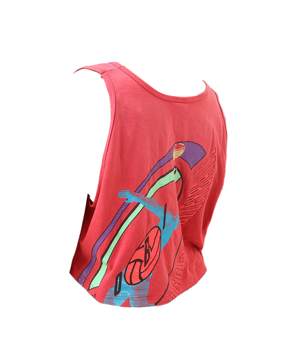 Croptop Upcyclé sans manche - XL- Rouge