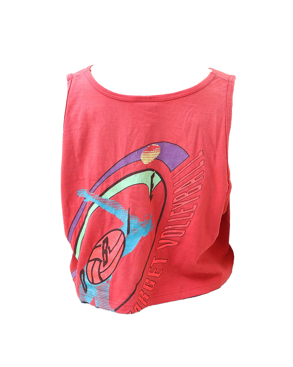 Croptop Upcyclé sans manche - XL- Rouge