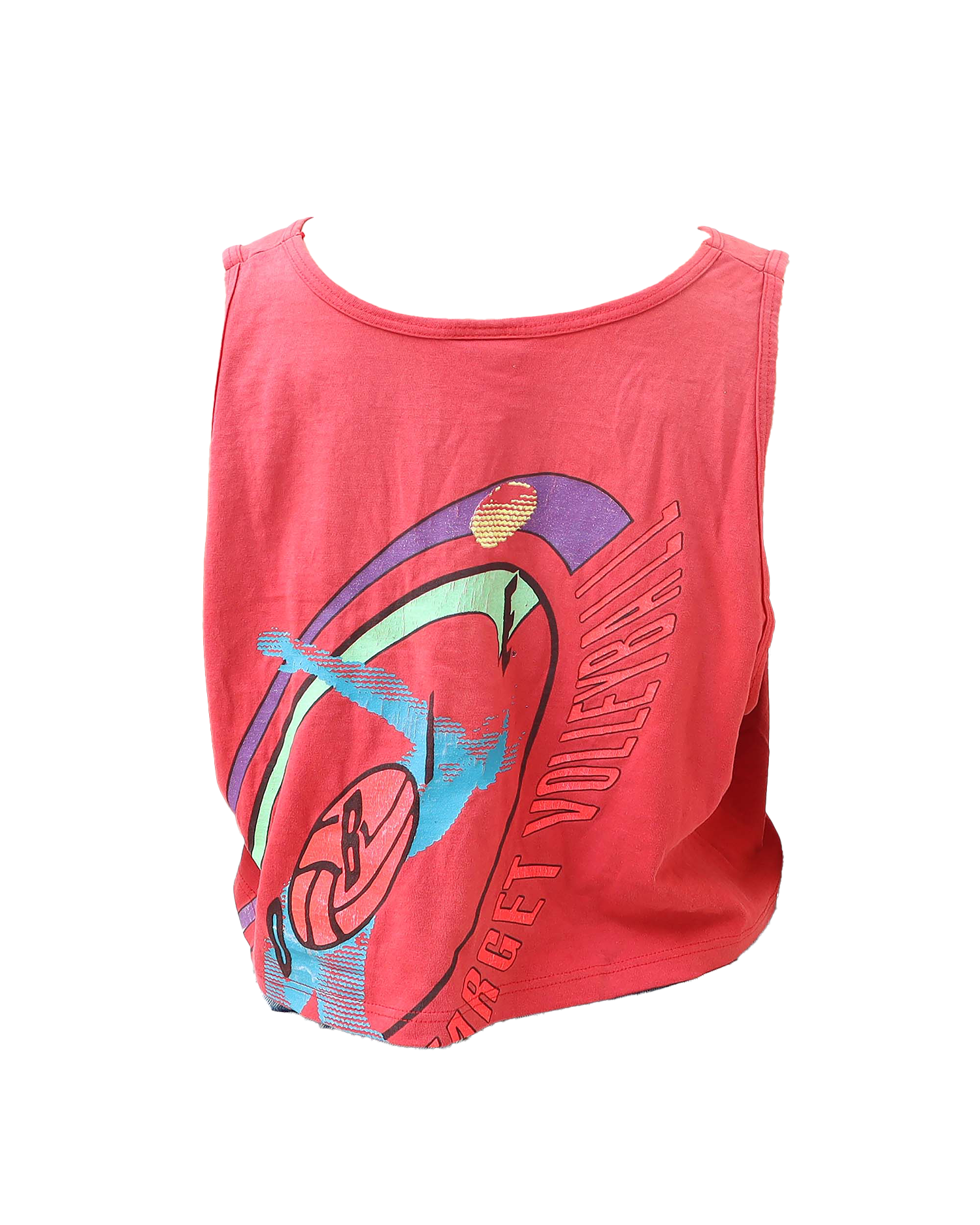 Croptop Upcyclé sans manche - XL- Rouge
