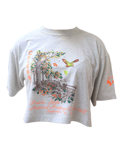 Croptop Upcyclé - L- Gris