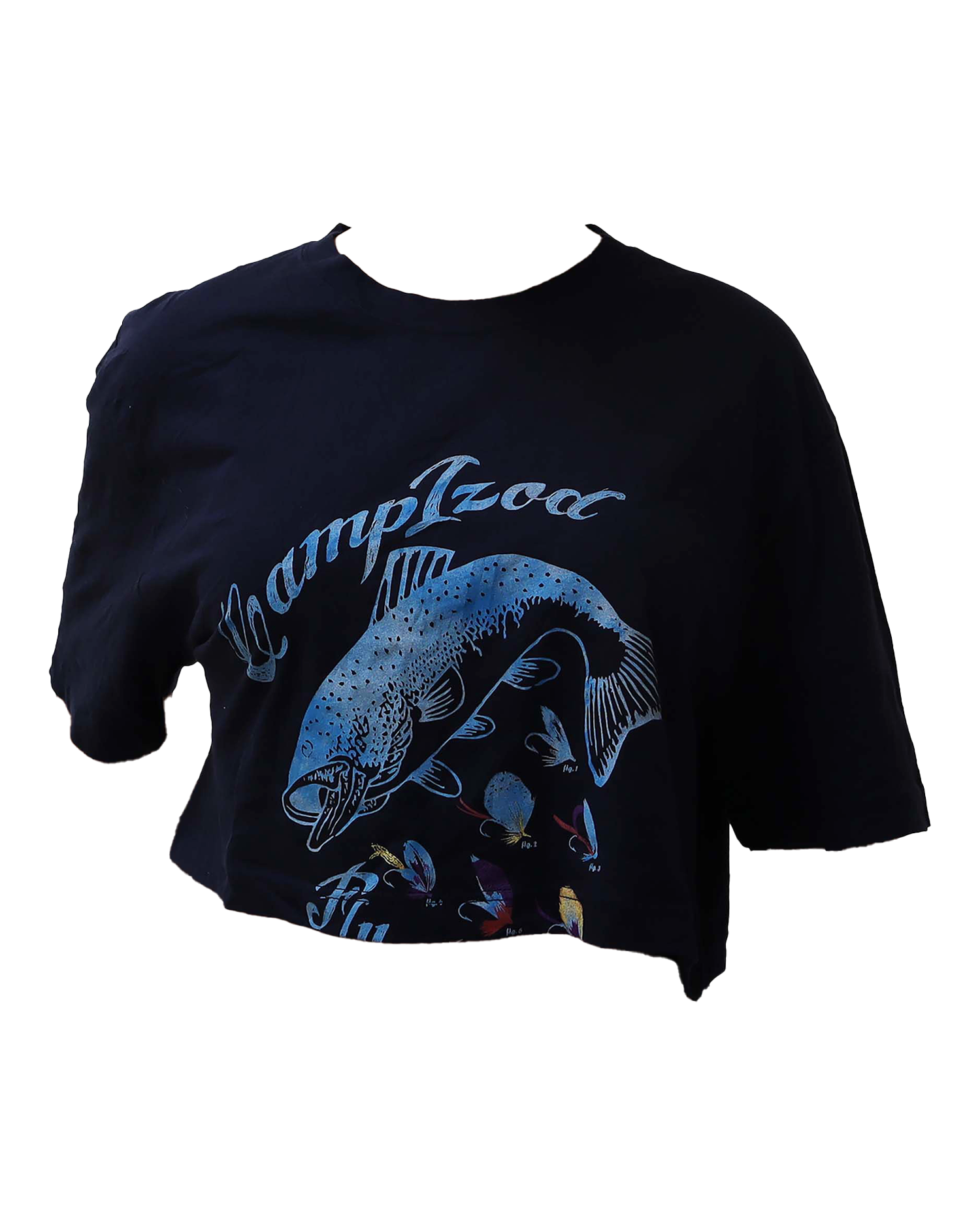 Croptop Upcyclé - L - Bleu foncé