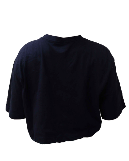 Croptop Upcyclé - L - Bleu foncé