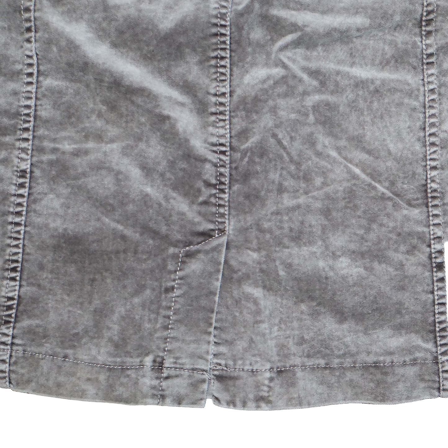 Jupe droite en velour - L - Gris