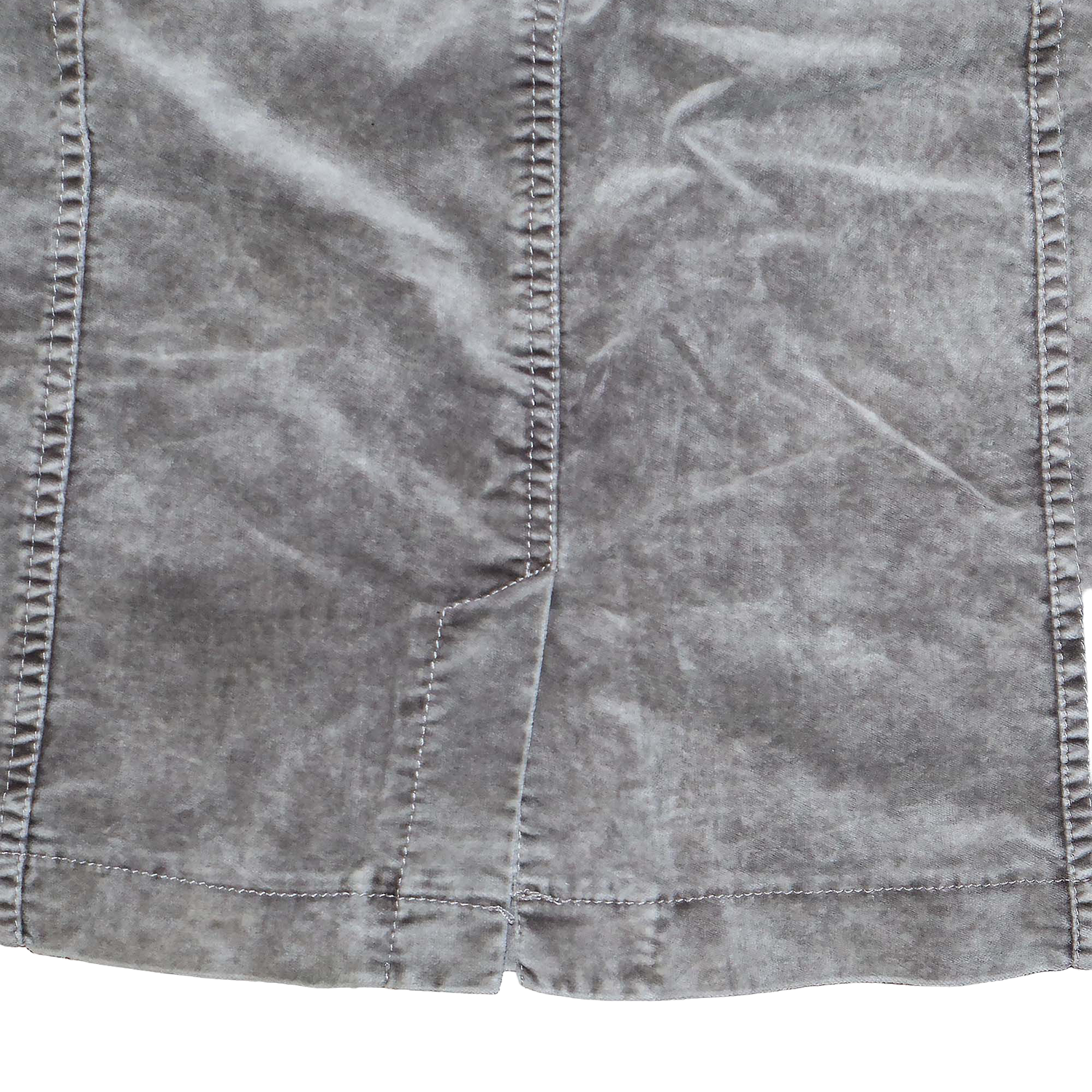 Jupe droite en velour - L - Gris
