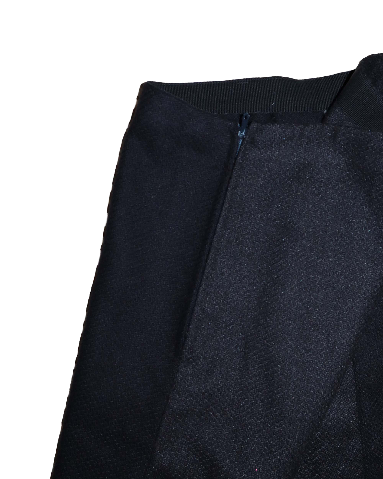 Jupe trapèze bicolore - L - Noir et gris