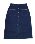 Jupe midi en jeans à bouton - S